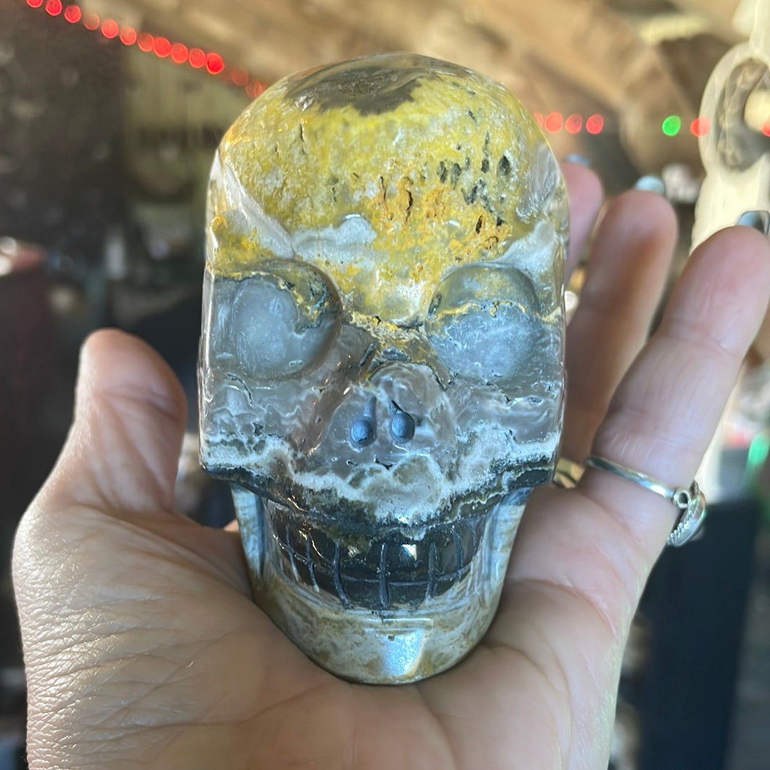 Bumblebee Jasper Crystal Skull