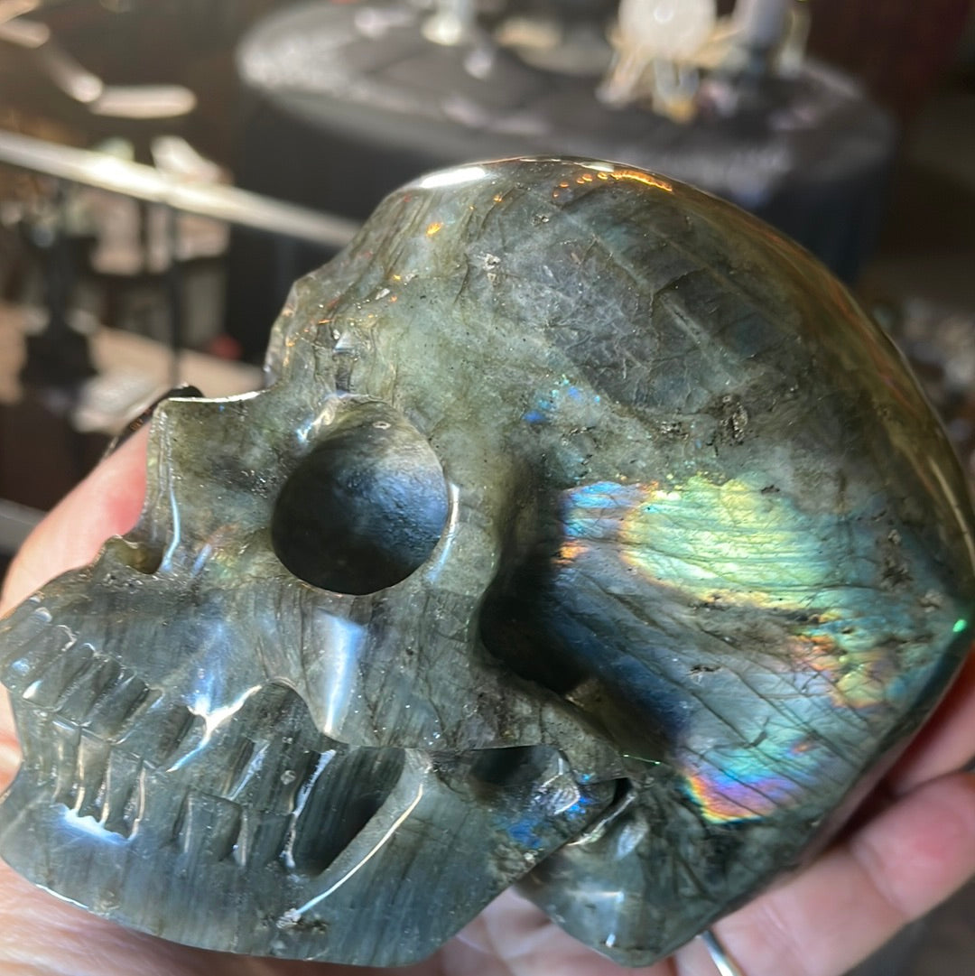 Large Labradorite Crystal Skull