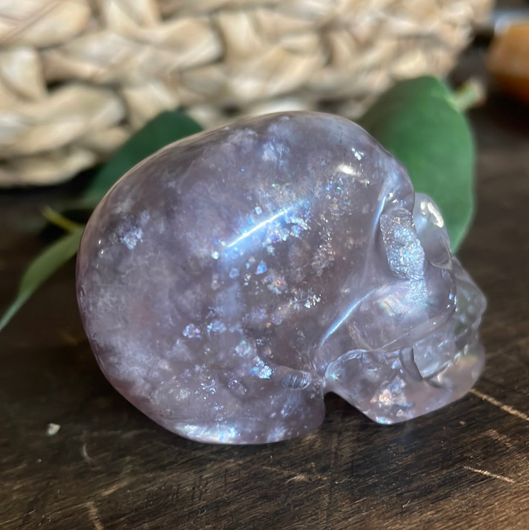 Flashy Flourite Crystal Skull