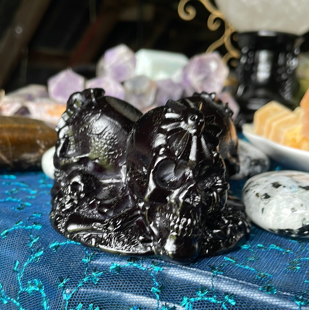 Gothic Skull Crystal Sphere Stands