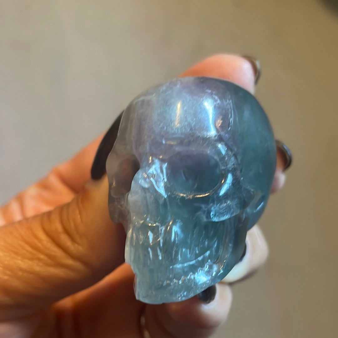 Rainbow Flourite Crystal Skull