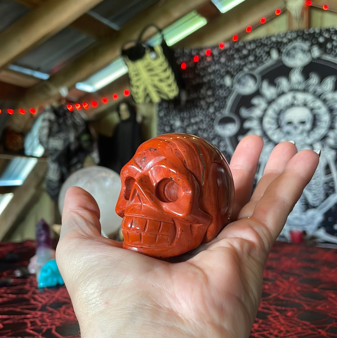 Red Jasper Crystal Skull