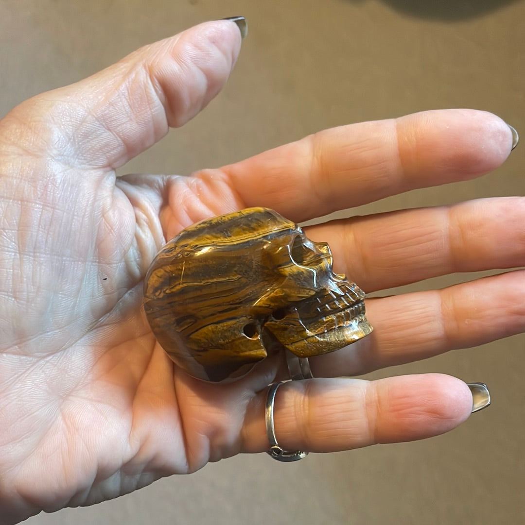 Tiger Eye Crystal Skull