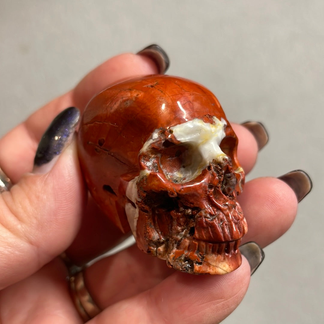 Red Jasper Crystal Skull