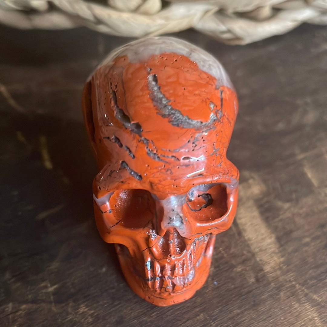 Red Jasper Crystal Skull