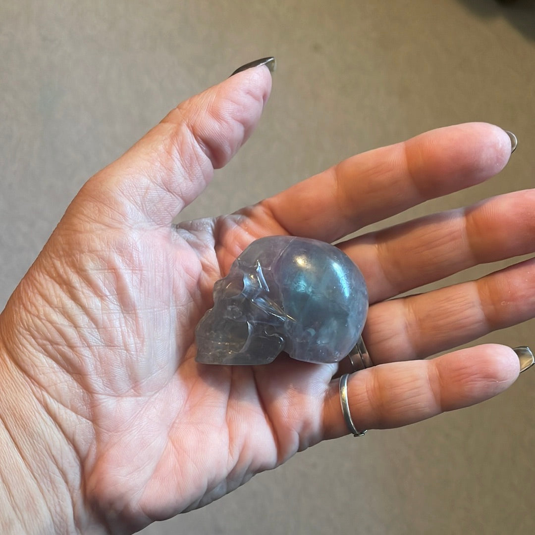 Rainbow Flourite Crystal Skull