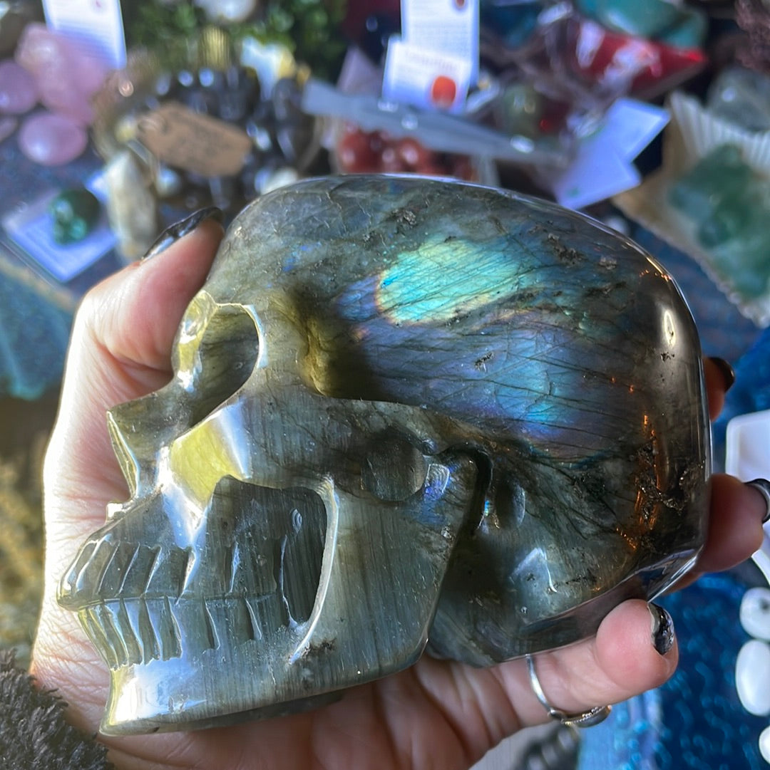 Large Labradorite Crystal Skull