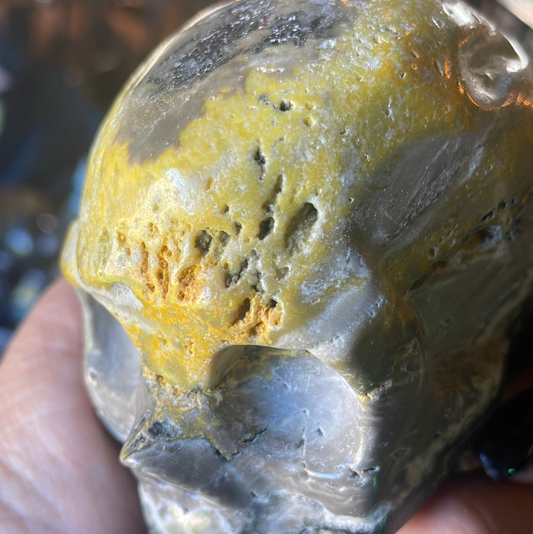 Bumblebee Jasper Crystal Skull