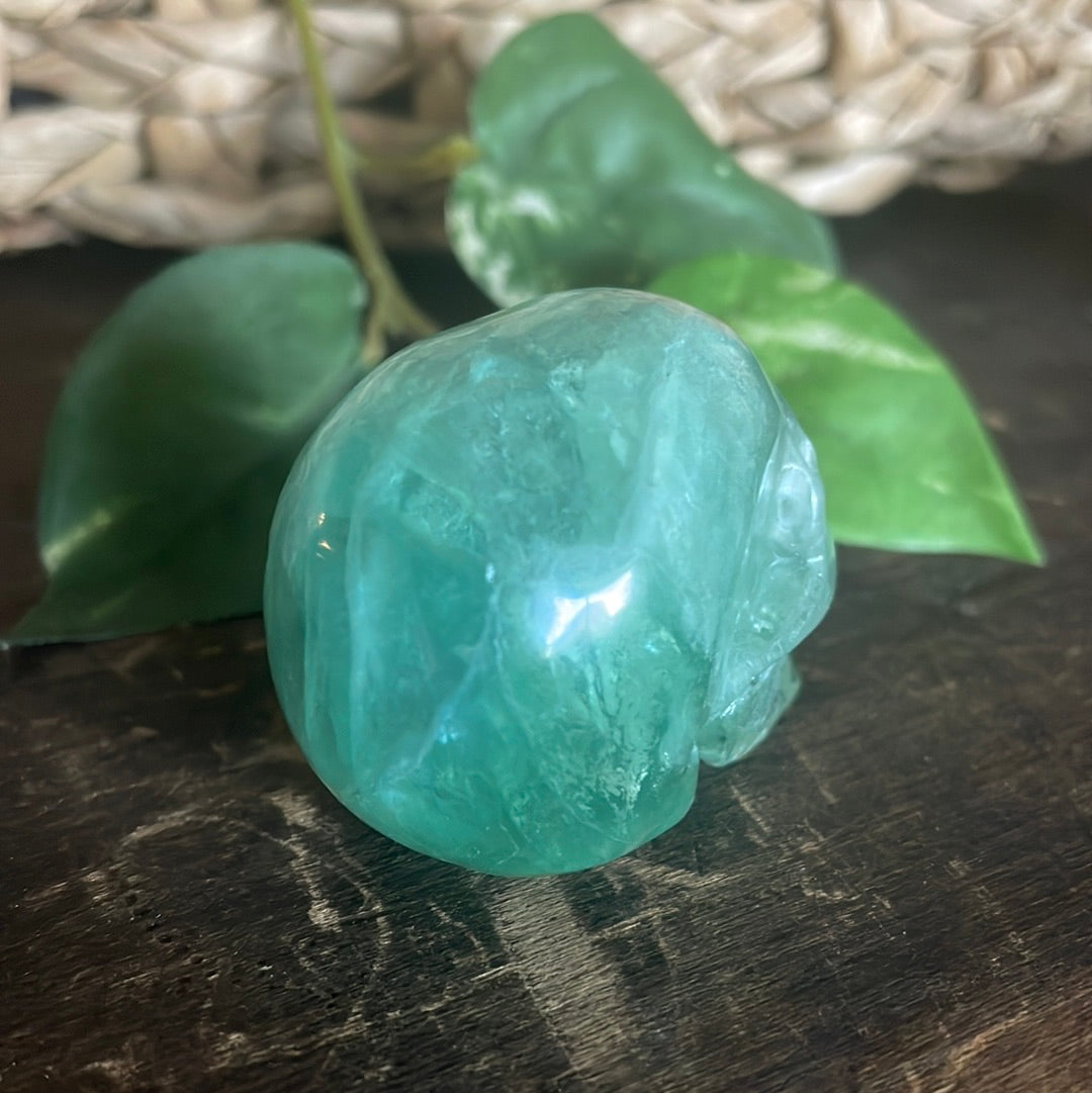 Green Flourite Crystal Skull