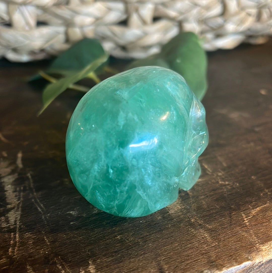 Green Flourite Crystal Skull