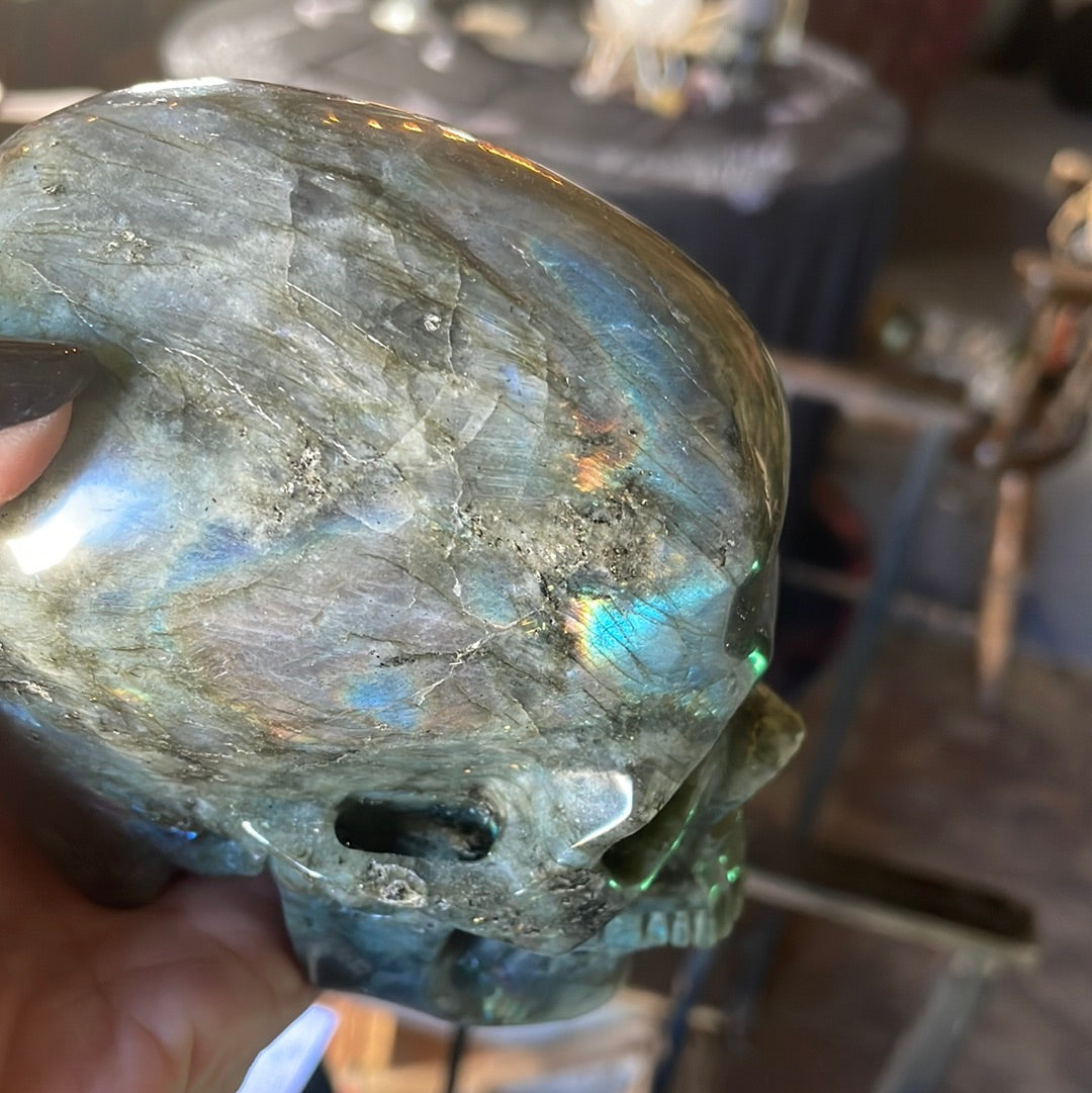 Large Labradorite Crystal Skull