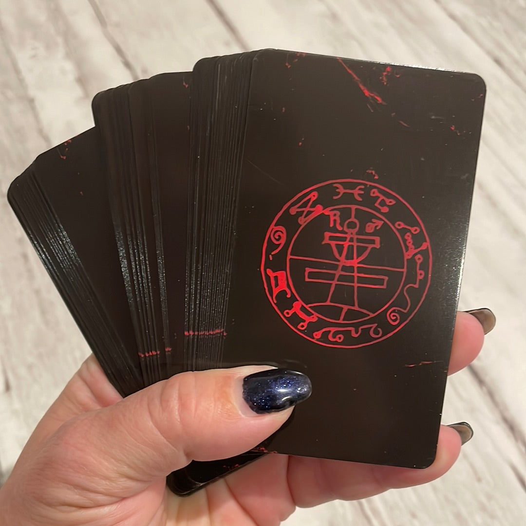 Tarot Card Deck - Occult Baphomet Dark