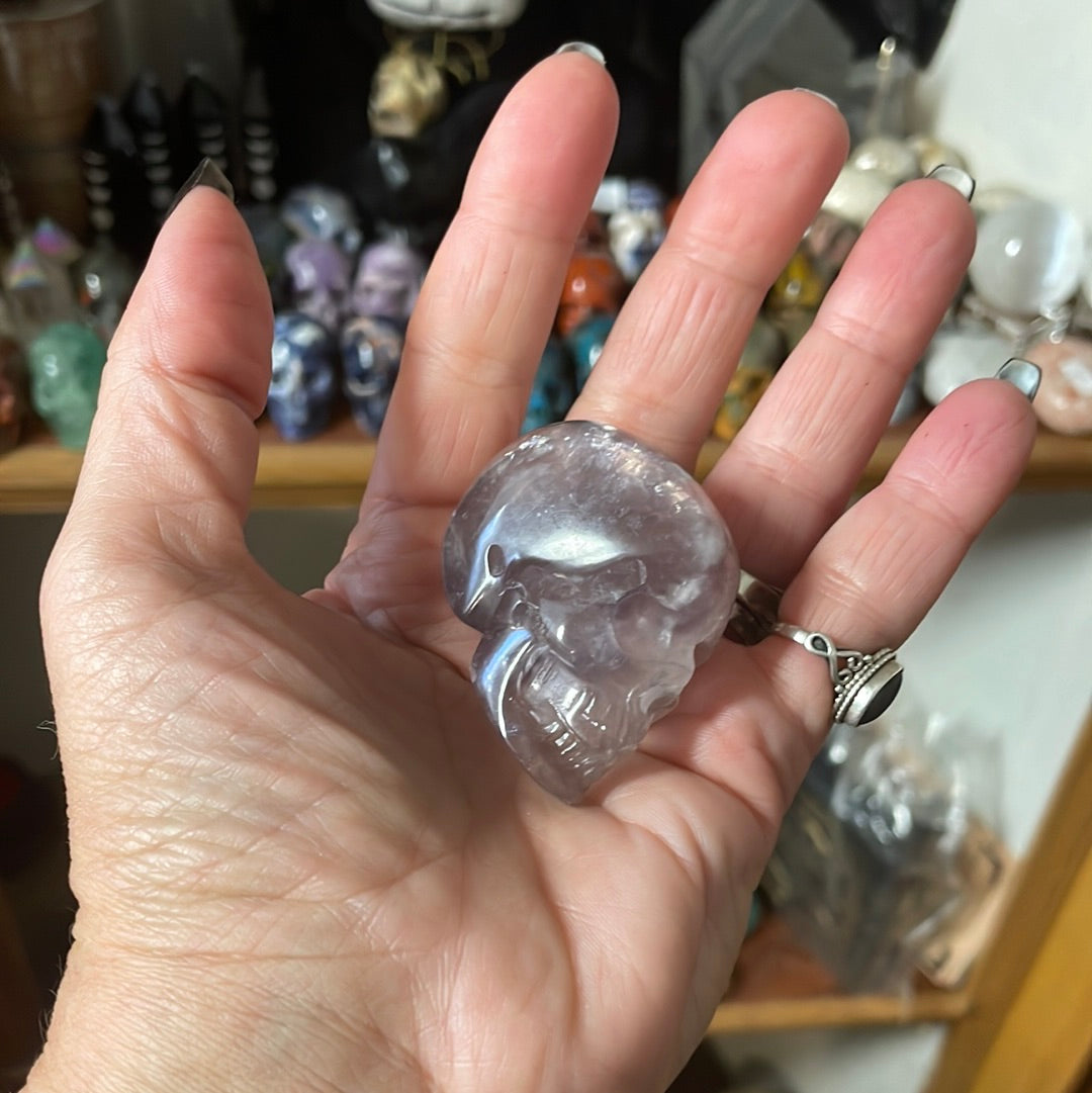 Flashy Flourite Crystal Skull