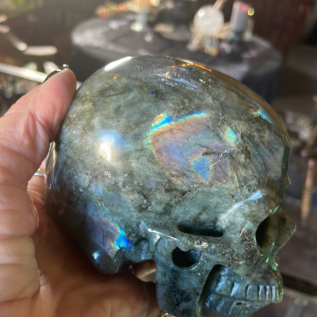 Large Labradorite Crystal Skull