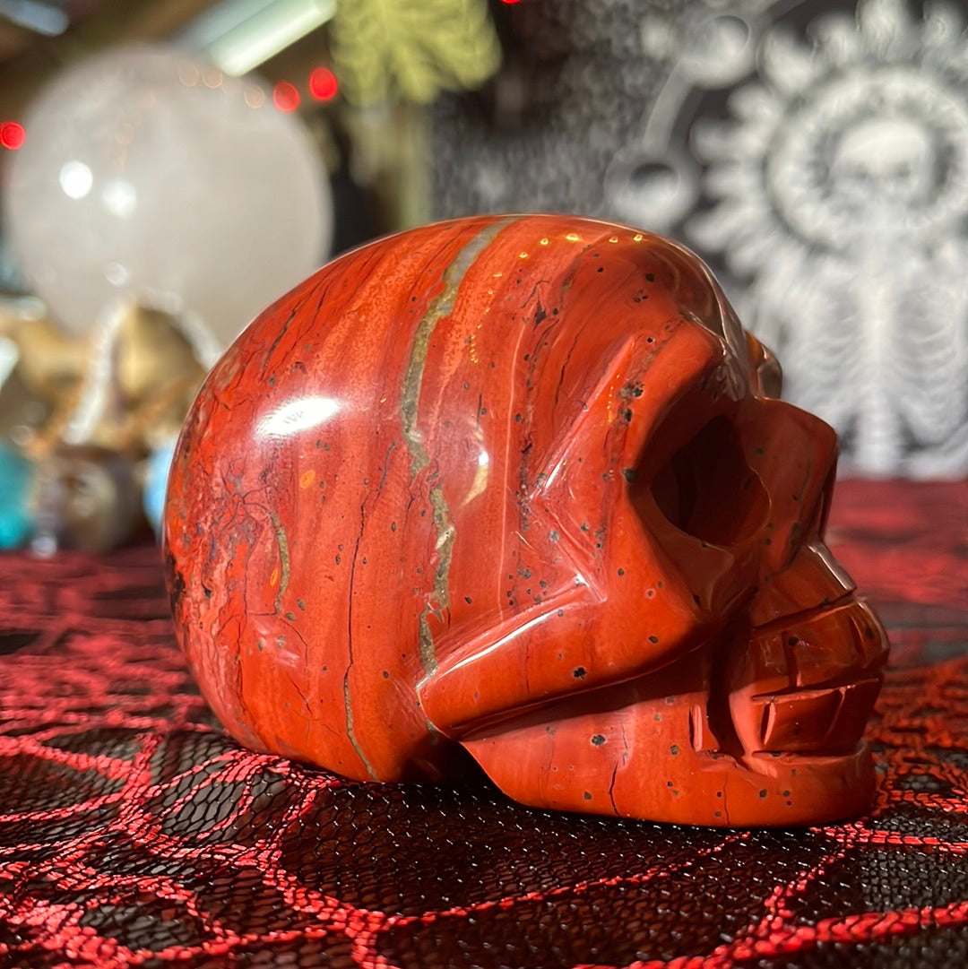 Red Jasper Crystal Skull