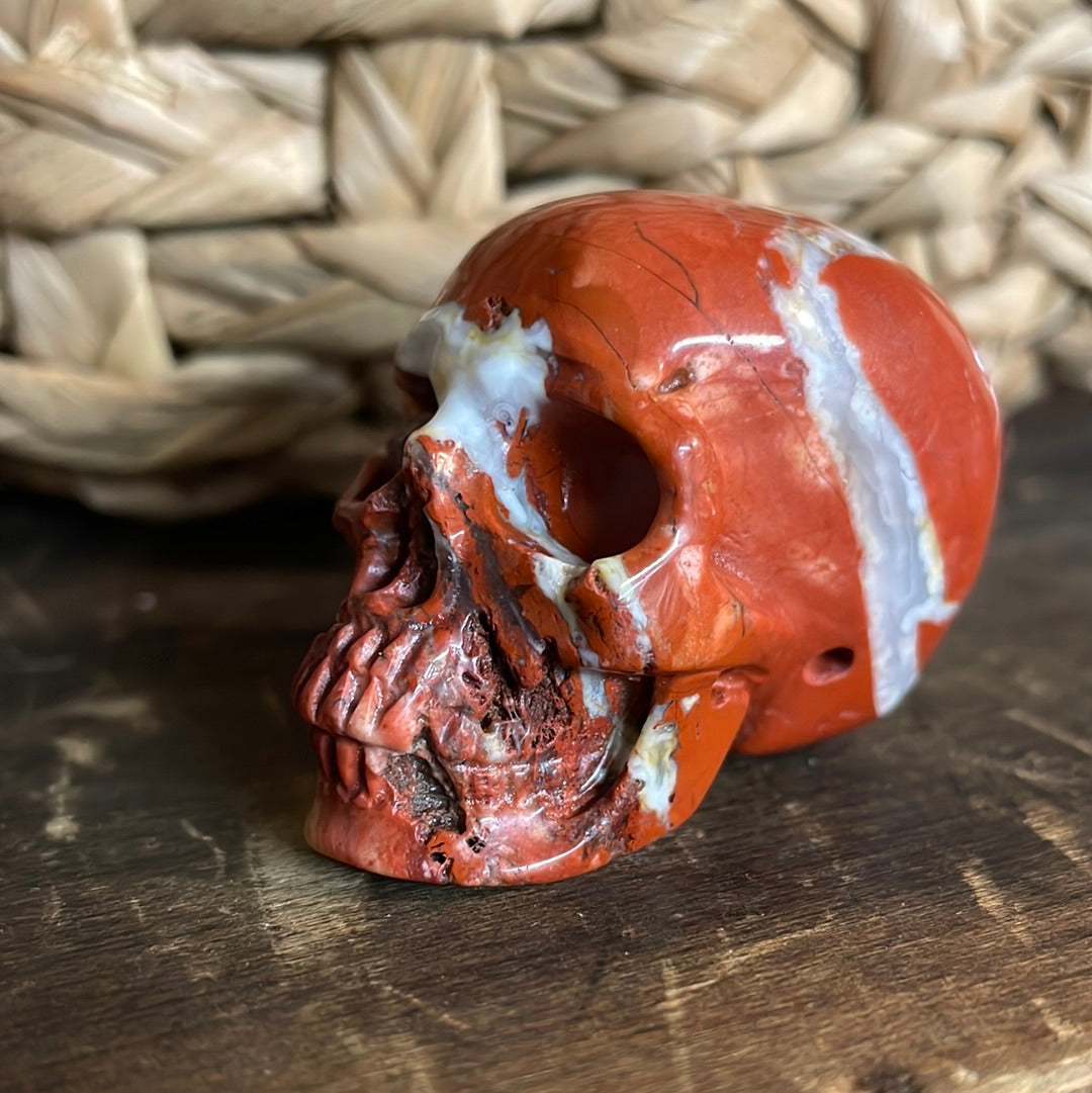 Red Jasper Crystal Skull