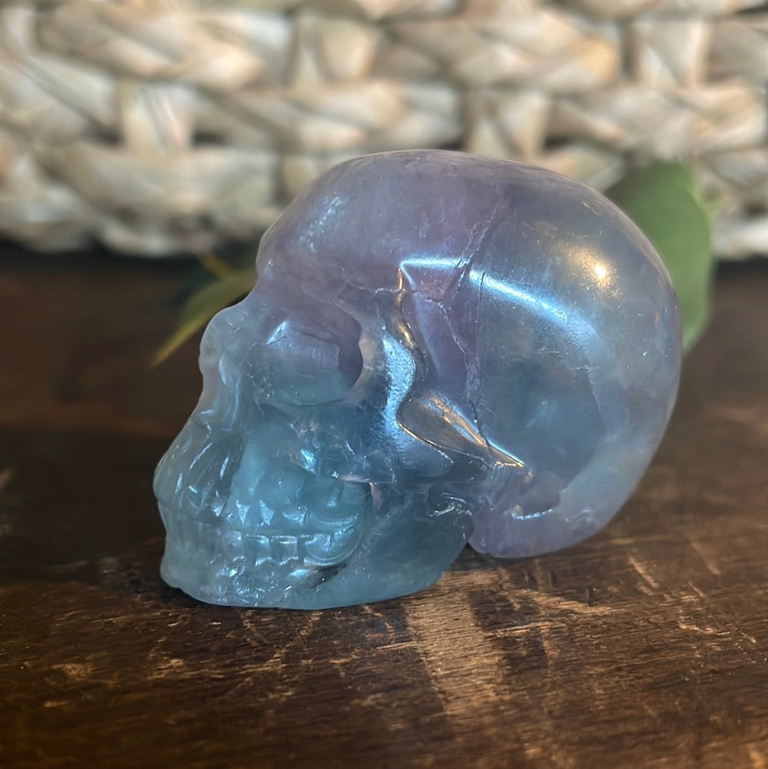 Rainbow Flourite Crystal Skull