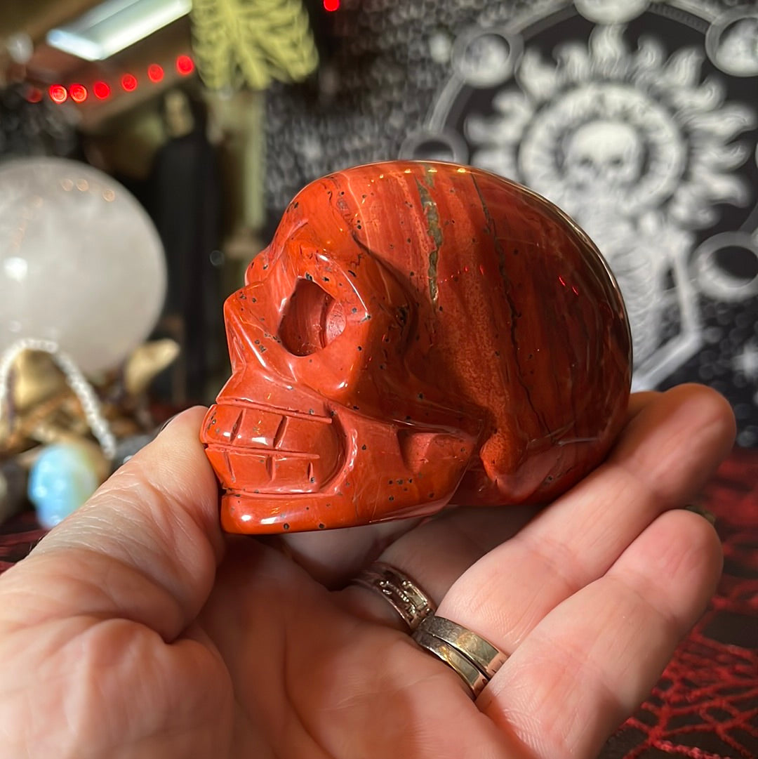 Red Jasper Crystal Skull