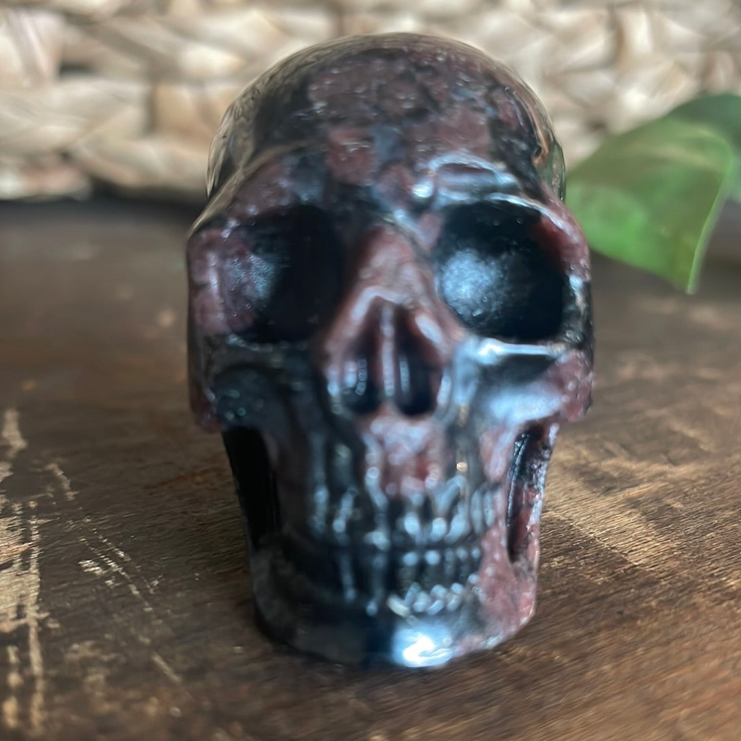 Garnet Crystal Skull