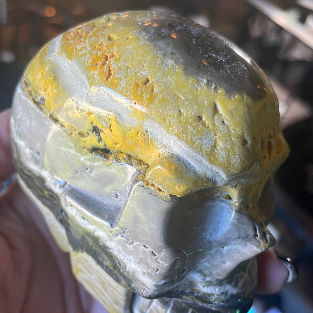 Bumblebee Jasper Crystal Skull