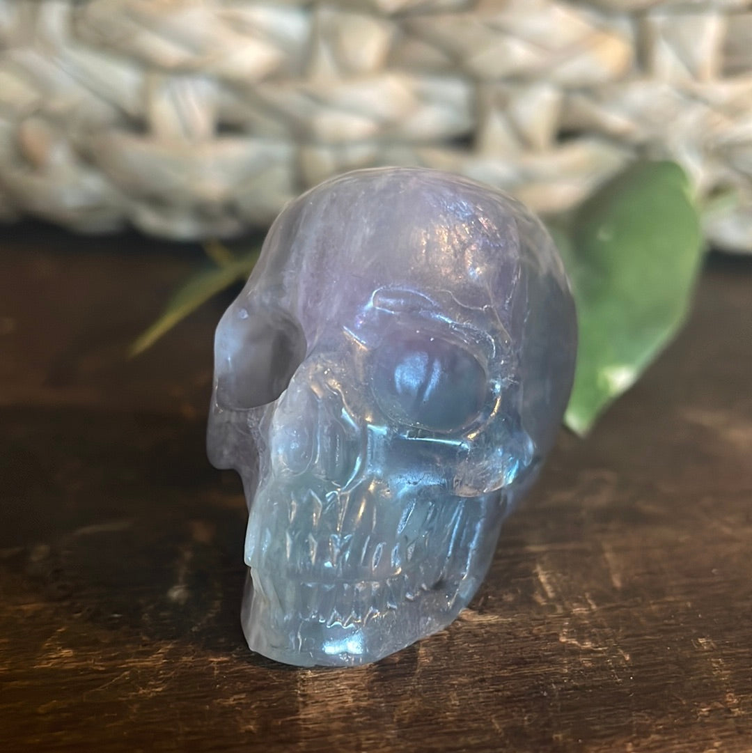 Rainbow Flourite Crystal Skull