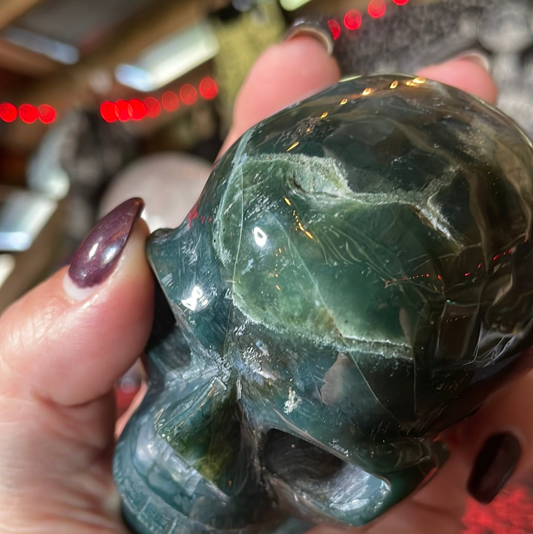 Large Jade Crystal Skull