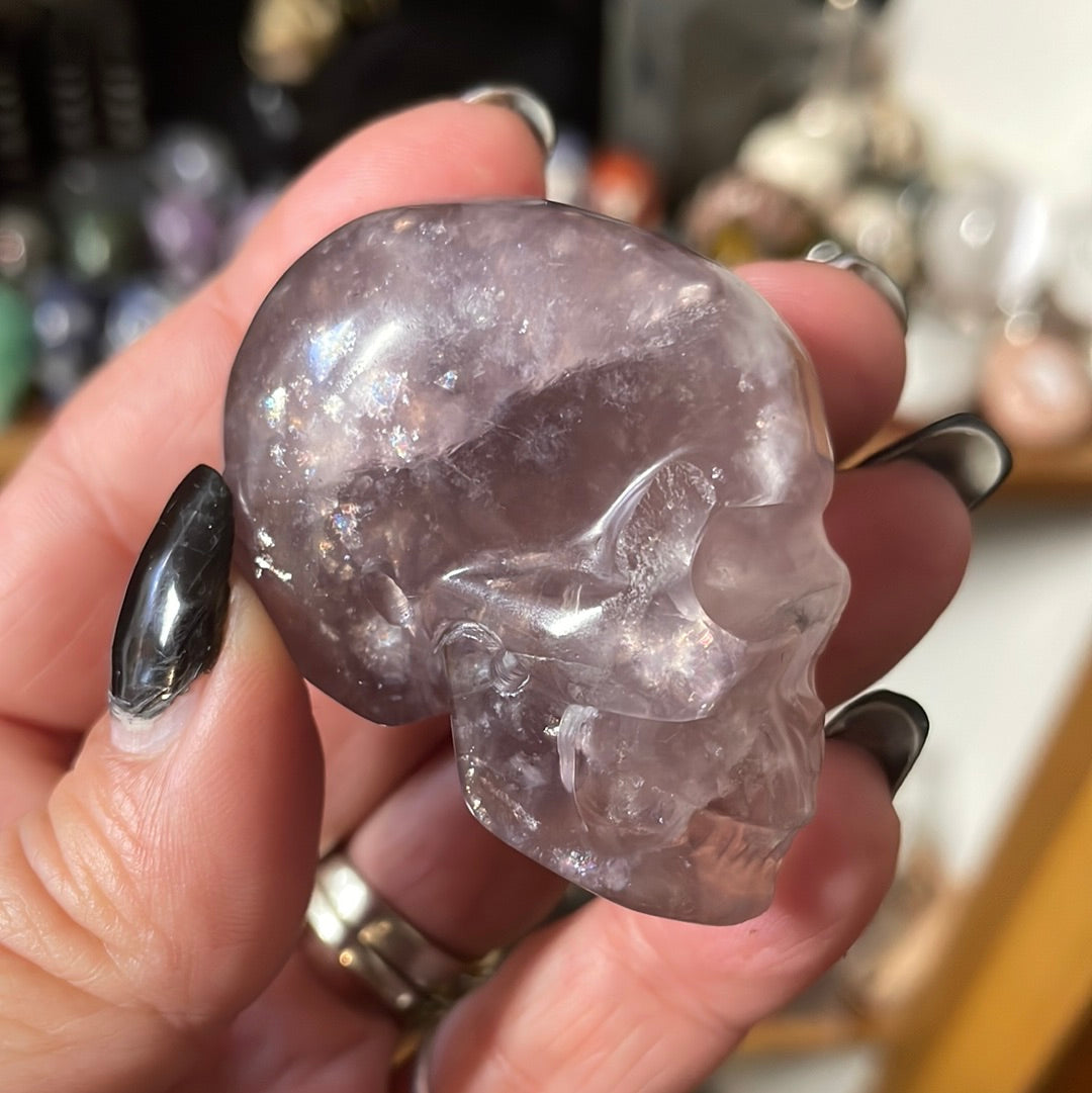 Flashy Flourite Crystal Skull