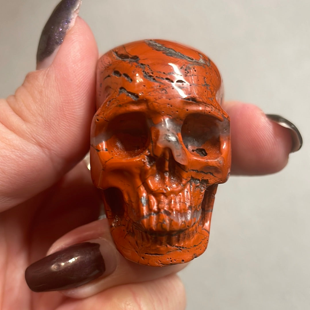 Red Jasper Crystal Skull