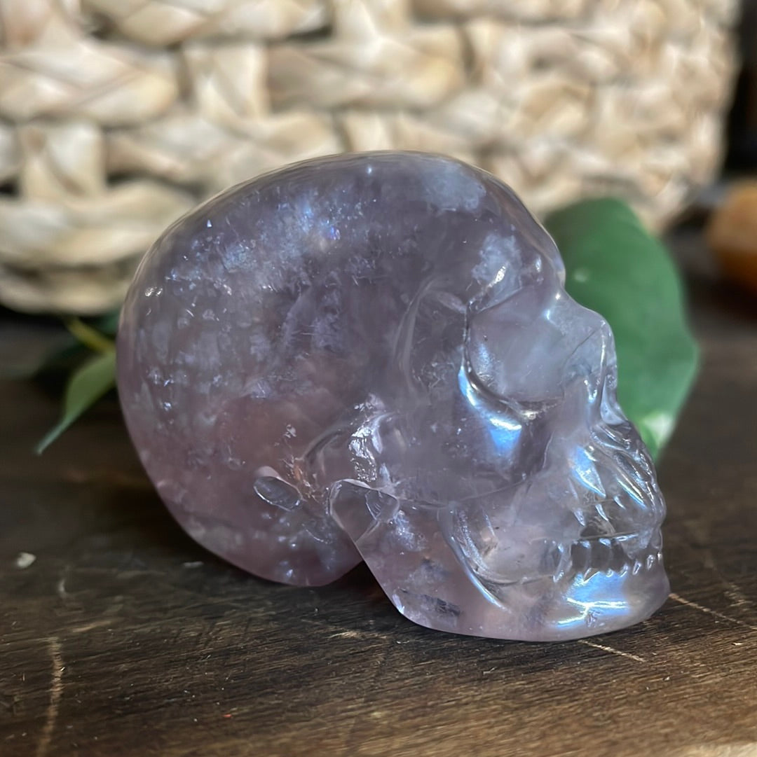 Flashy Flourite Crystal Skull