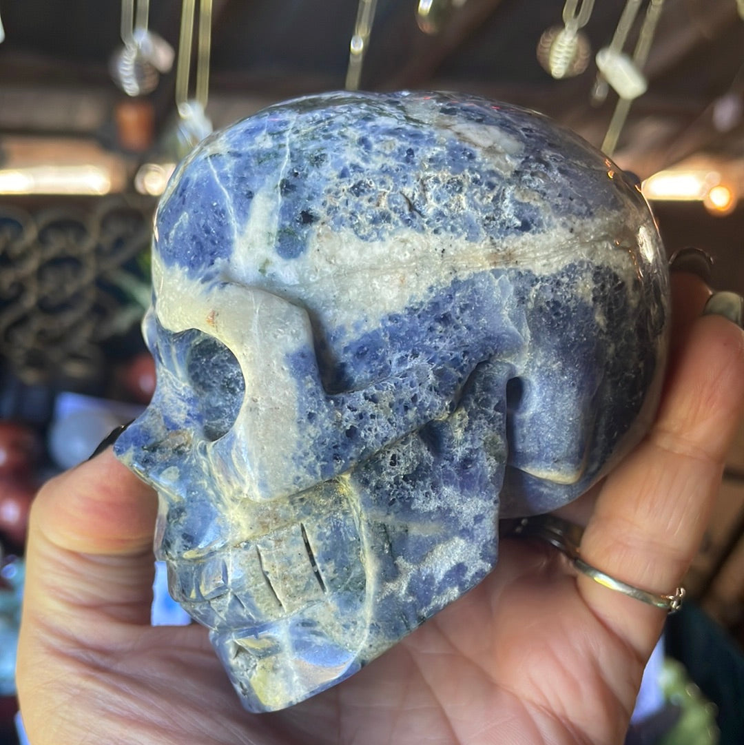 Large Sodalite Crystal Skull