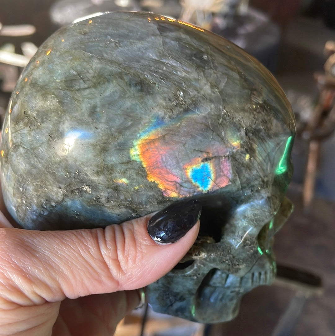 Large Labradorite Crystal Skull