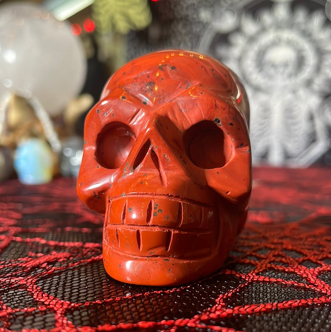 Red Jasper Crystal Skull