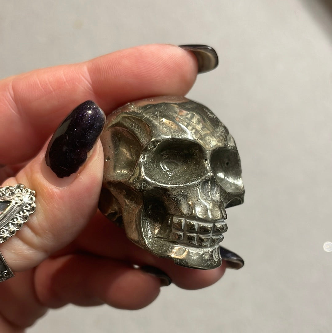 Pyrite Crystal Skull