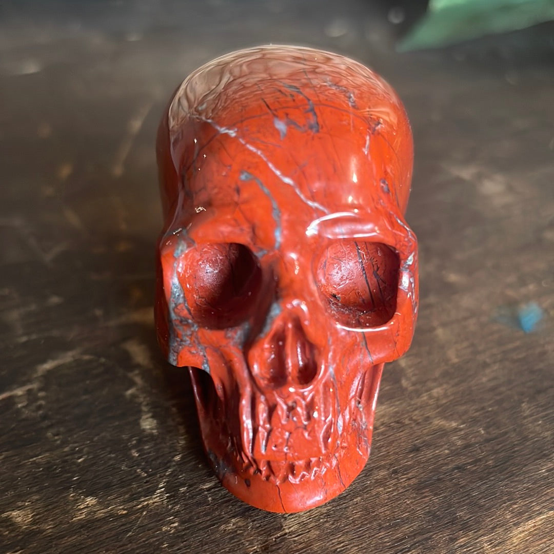 Red Jasper Crystal Skull