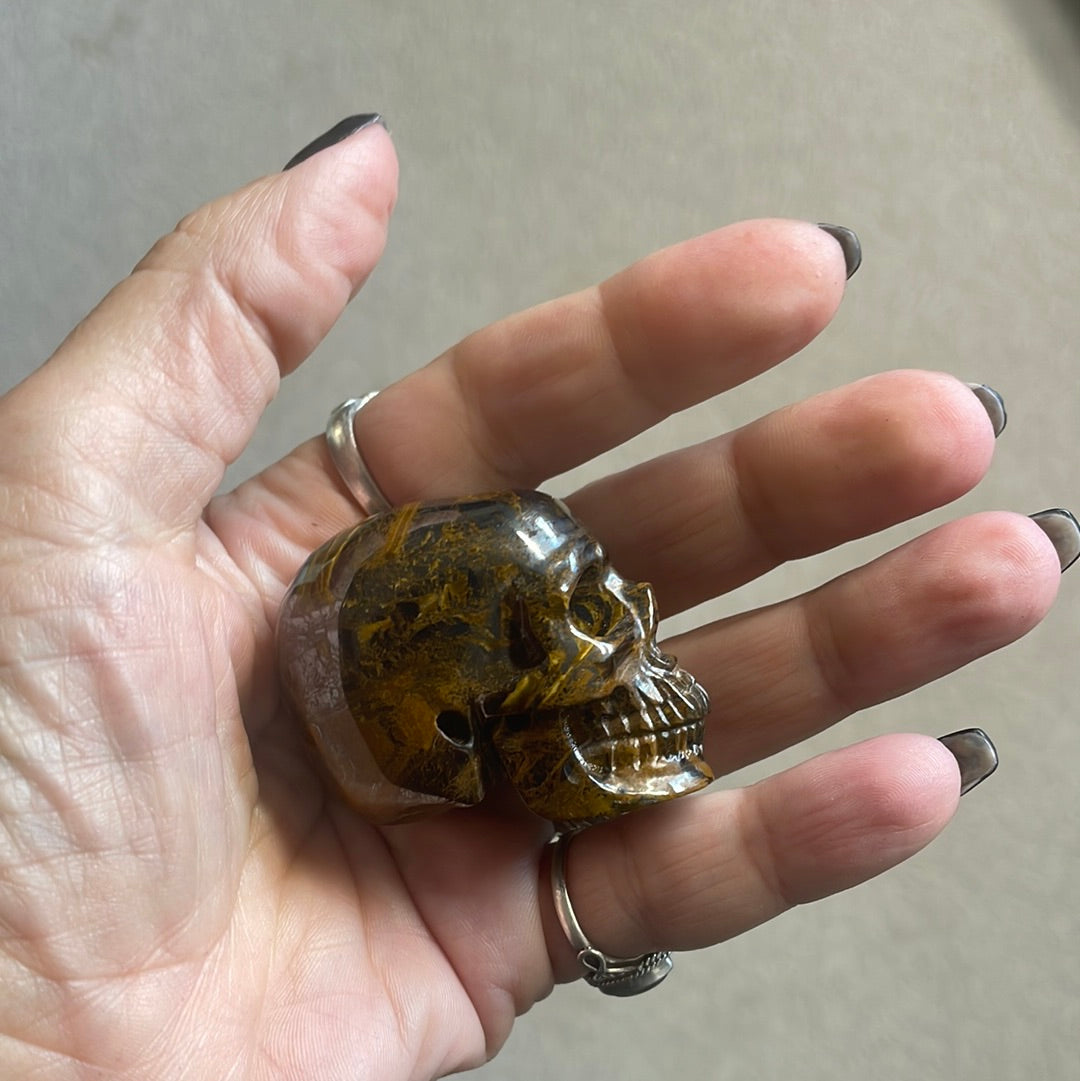 Tiger Eye Crystal Skull