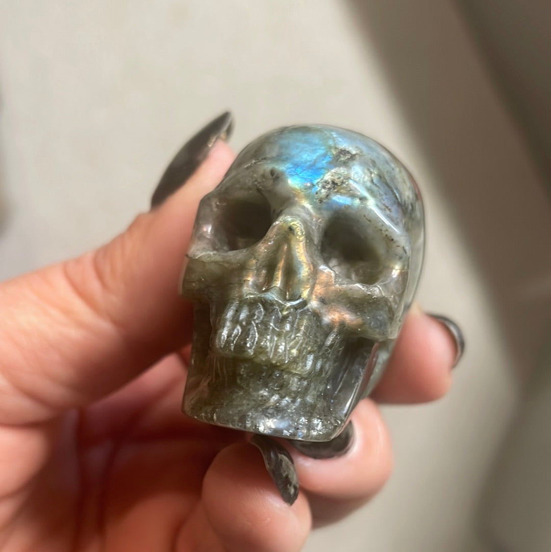 Labradorite Crystal Skull