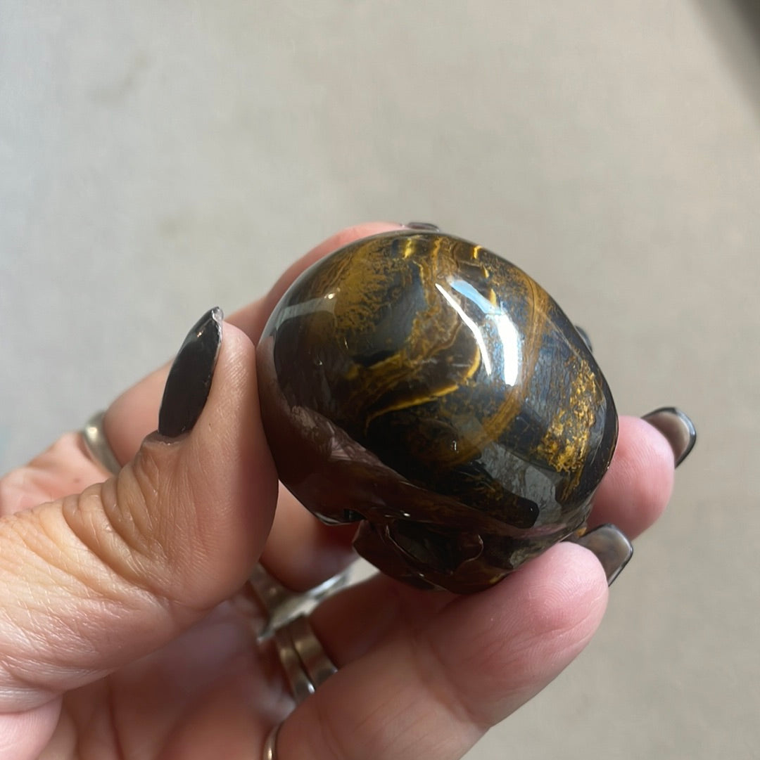 Tiger Eye Crystal Skull