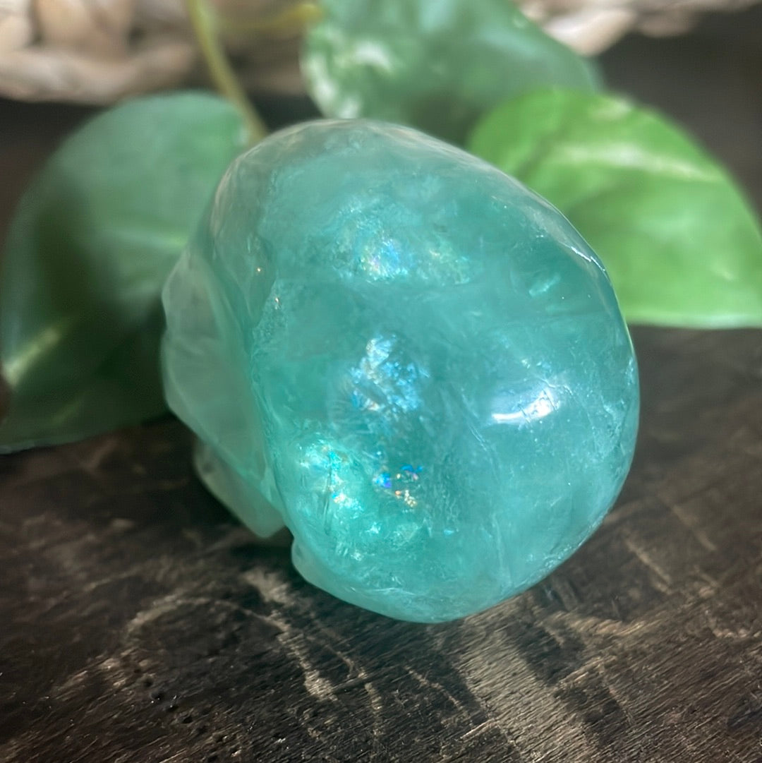 Green Flourite Crystal Skull