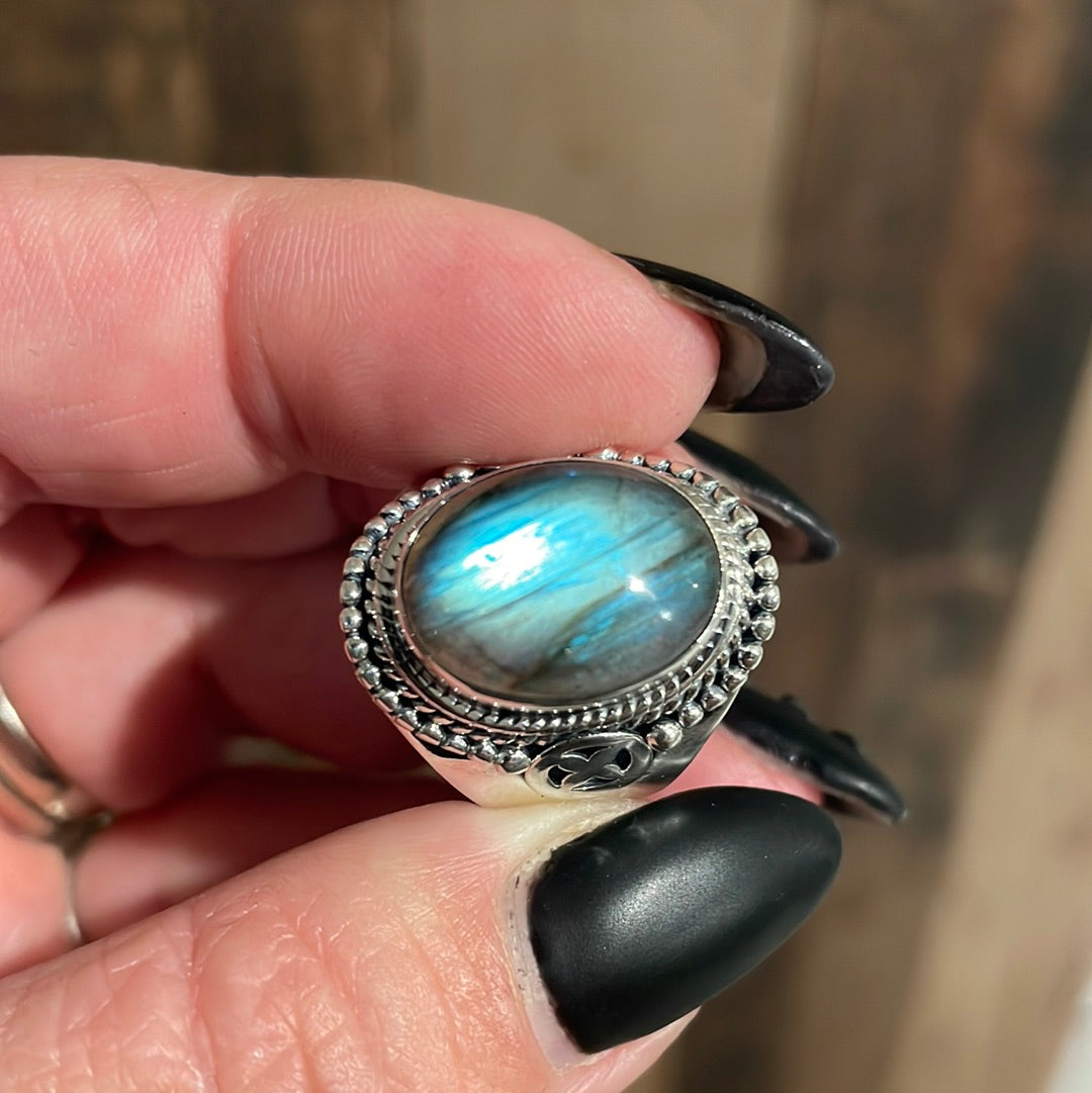 Vintage labradorite clearance ring