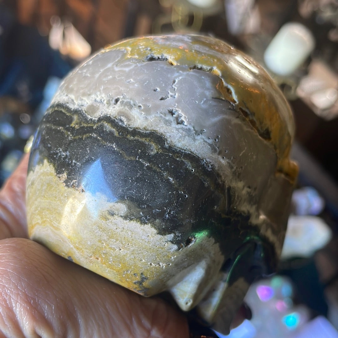 Bumblebee Jasper Crystal Skull